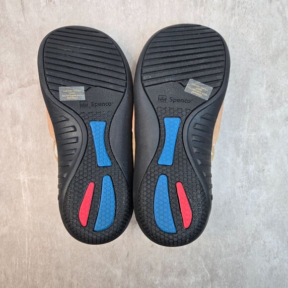 Spenco Clogs Womens Sz 7 Wide Fit Tan Suede Minimalist Comfort Slip On Mule Shoe - Picture 7 of 10